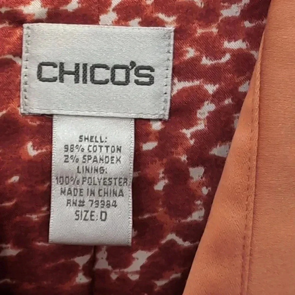 Chico's women's orange blazer shacket - Picture 5 of 7